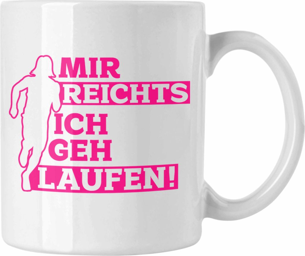 Trendation - Joggen Tasse "Mir Reichts Ich Geh Laufen" Produktbild 