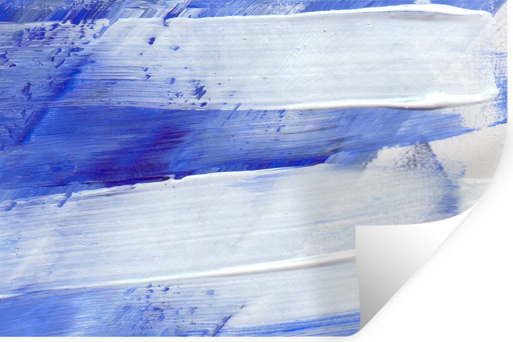 MuchoWow Wandtattoo Wandsticker Wandaufkleber Farbe - Design - Blau 30x20 cm Selbstklebend und Repositionierbar - Wierderverwendbar - Selbstklebend