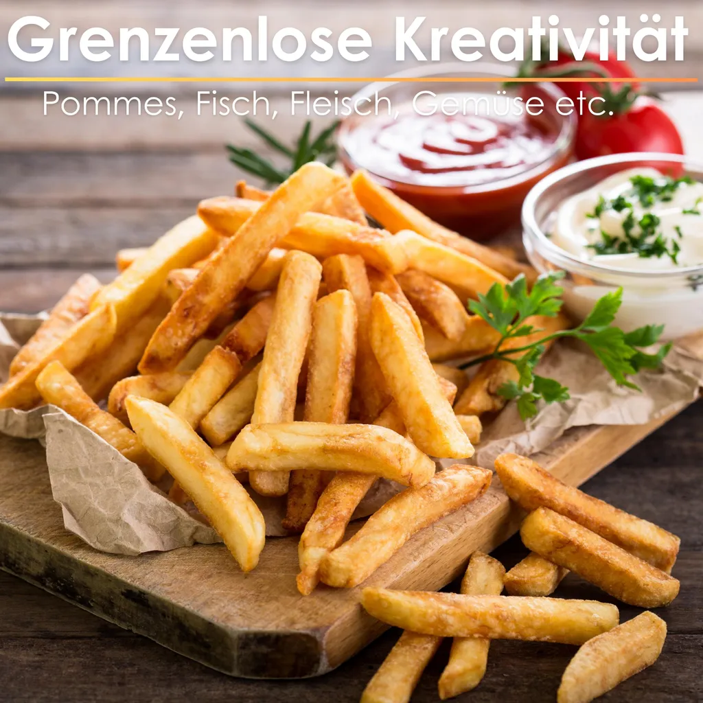 Steinborg Air Fryer 8L 4-in-1 | Friggitrice Aria Professionale Inox - 4