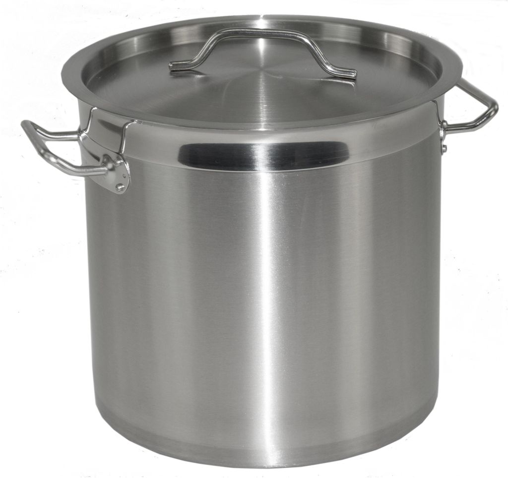 Kochtopf aus Edelstahl mit Randverstärkung und Deckel Ø28cm Produktbild 
