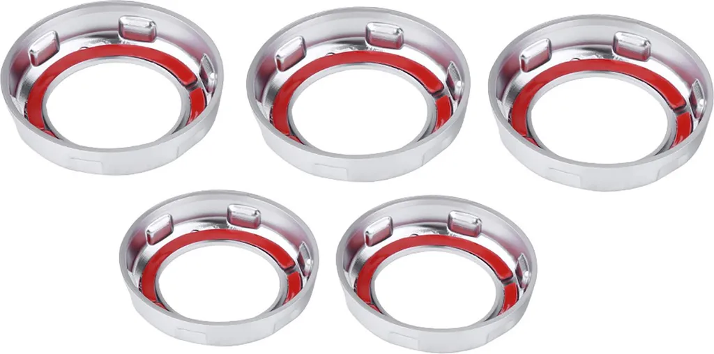 Cache Bouton Climatisation pour Rénovation Intérieur Auto en Chrome Argent - 5
