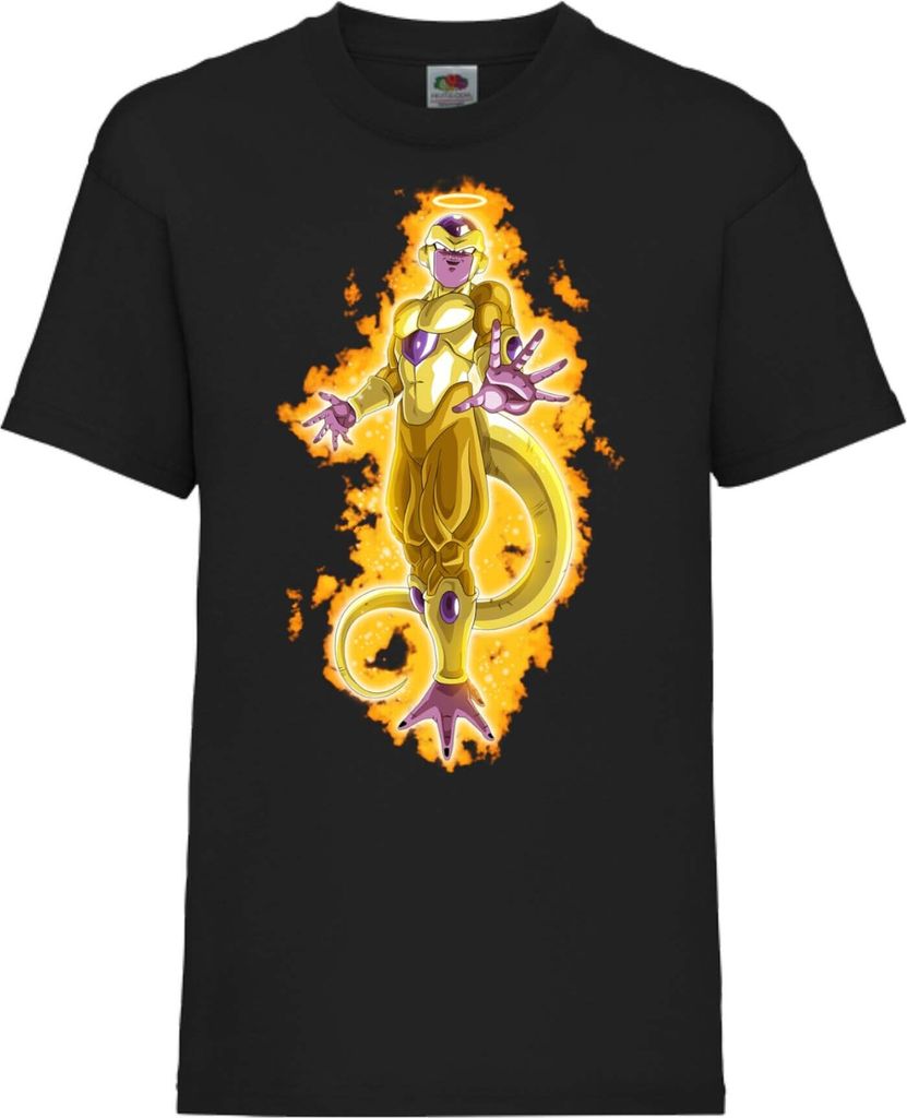 Kinder T-Shirt Dragon Anime Manga Ball Z 08 Golden Freezer, 3-4 Jahr - 104 / Schwarz