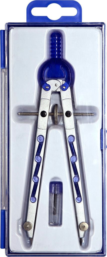 Geometriezirkel silber/dunkelblau Packung mit 10 Stück