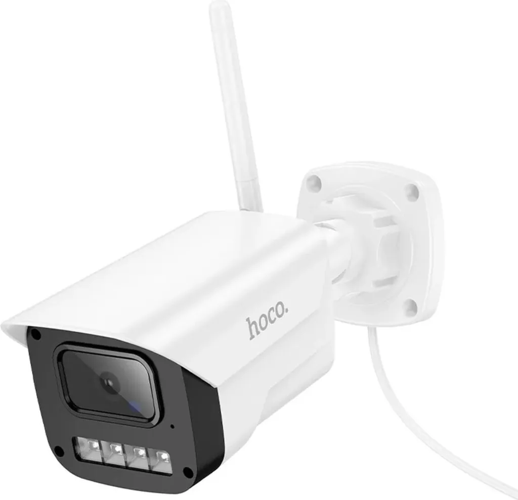 Hoco D4 Caméra Extérieure 3MP Full HD avec Vision Nocturne et Wi-Fi