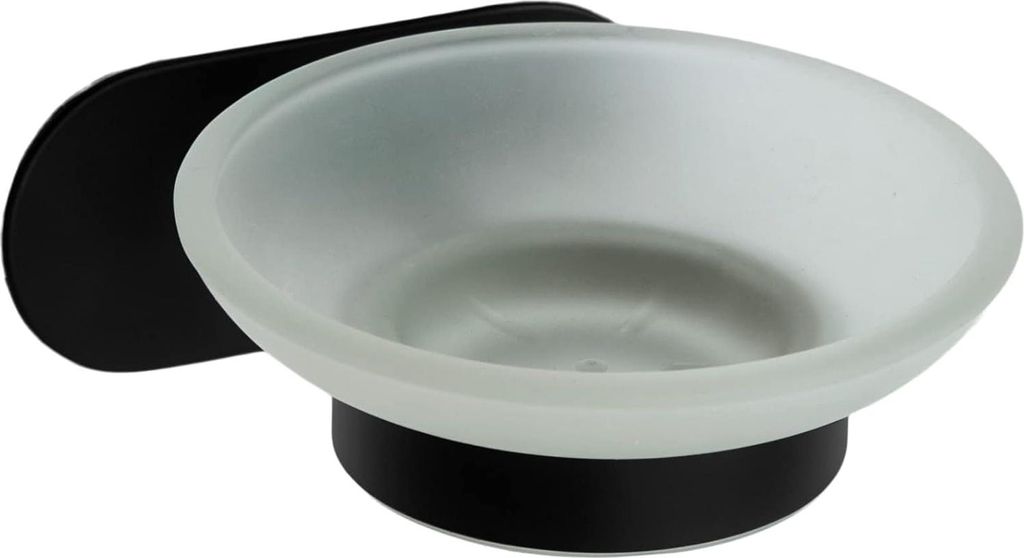 Seifenhalter ohne Bohren - Seifenschale Seifenhalter Seifenschale Seifenspender Wandmontage zum Kleben (Edelstahl, schwarz)