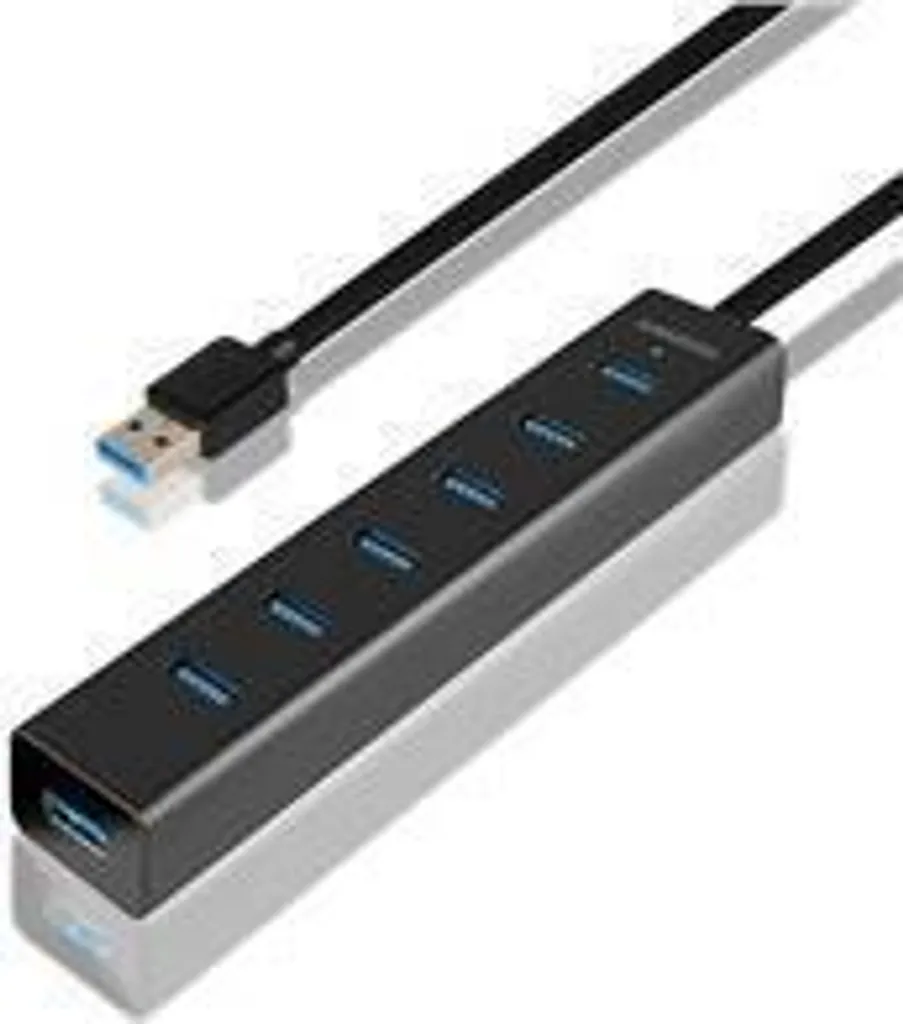 Plus de ports USB : Hub AXAGON HUE-SA7BP 7 ports 5Gbps pour Laptop