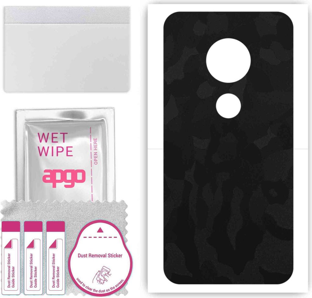 apgo Rückseite Schutzfolie, Skin, kompatibel mit Motorola Moto E5 Play Go, Hinten Displayschutzfolie aus Vinylfolie, kratzfest, einfache Montage -...