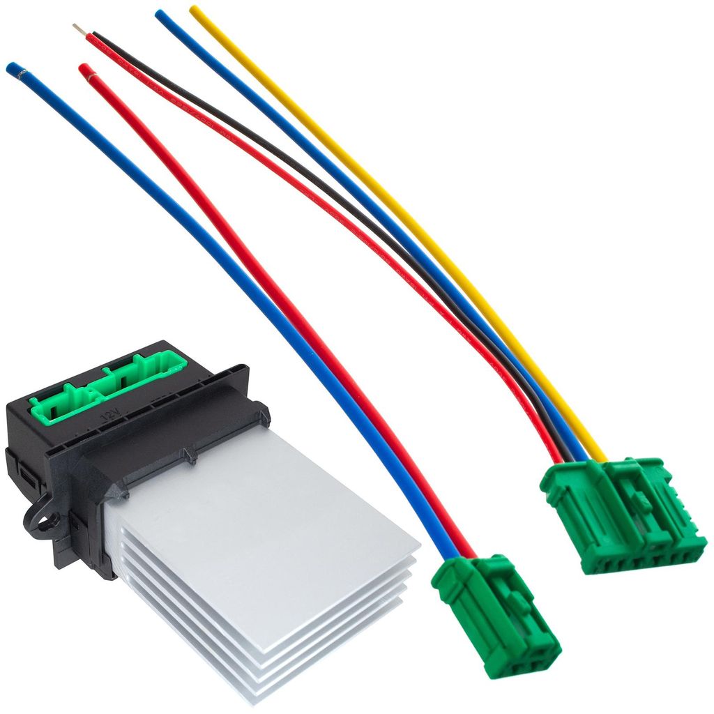 Peugeot 1007 Gebläsewiderstand + 2x Stecker (2-polig + 4-polig) 3-teiliges Set