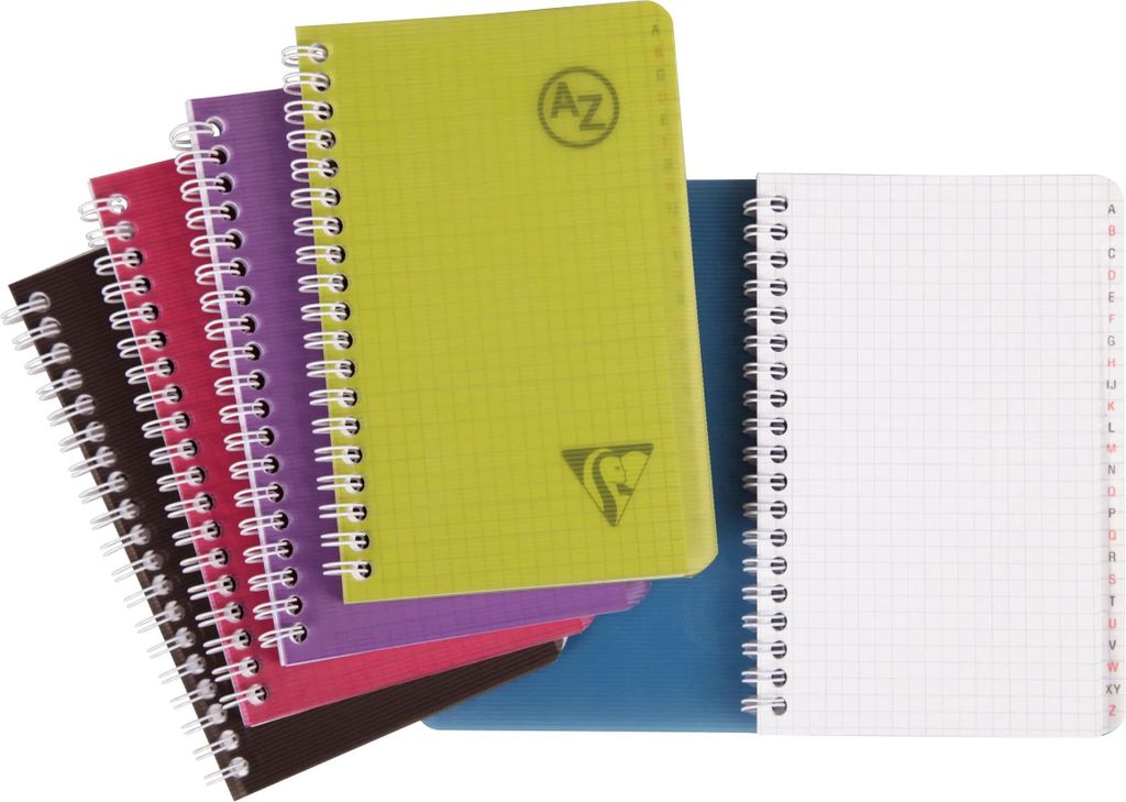 Clairefontaine 10x Adressbuch 11x17cm 50 Blatt 90g kariert sortiert 329235C