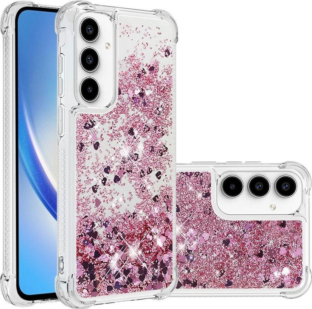 Samsung Galaxy A37 Hülle - Coverup Liquid Glitzer Back Cover - Roségold