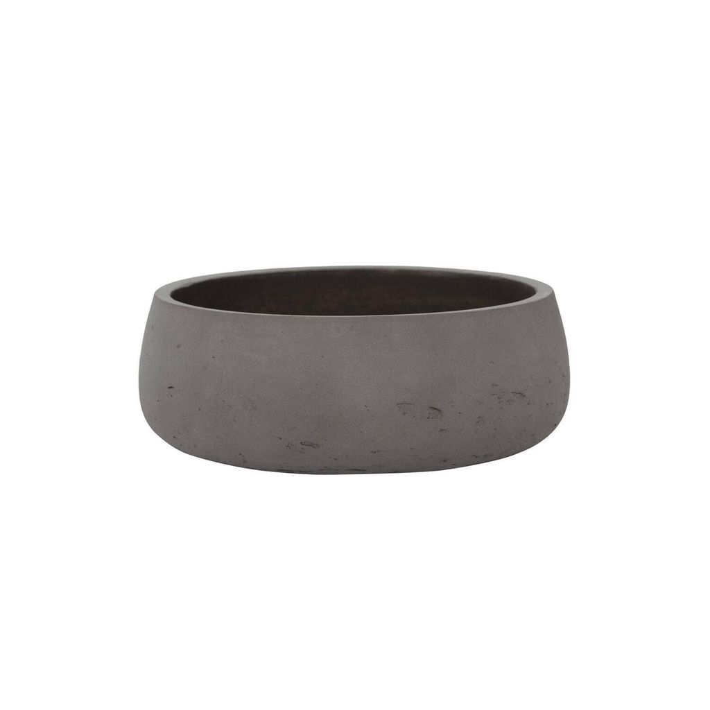 Töpfertöpfe Blumentopf Übertopf Mokka Washed-Braun-Grau D 24cm H 9cm