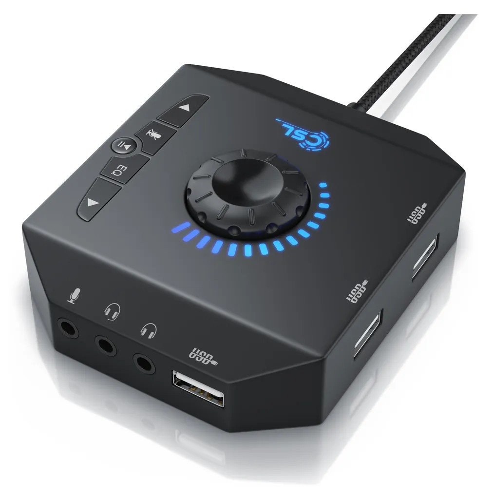 Scheda Audio USB CSL Esterna - Plug & Play - Jack 3.5mm e Volume