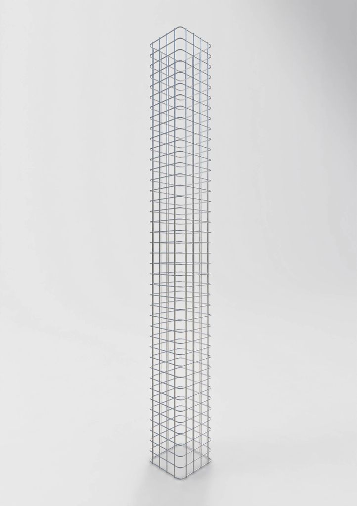 Gabionensäule eckig feuerverzinkt, 22 cm x 22 cm, 200 cm Höhe, MW 5 cm x 5 cm