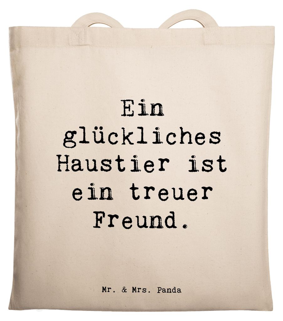 Mr. & Mrs. Panda Tote Bag Spruch Haustiere pflegen - Transparent - Geschenk, Laptoptasche, Haustier Freude, Tasche, Uni, positivity, Schultasche, Z...
