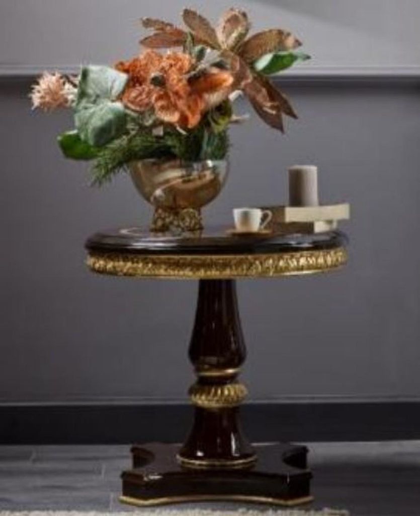 Casa Padrino Luxus Barock Beistelltisch Dunkelbraun / Gold Produktbild 