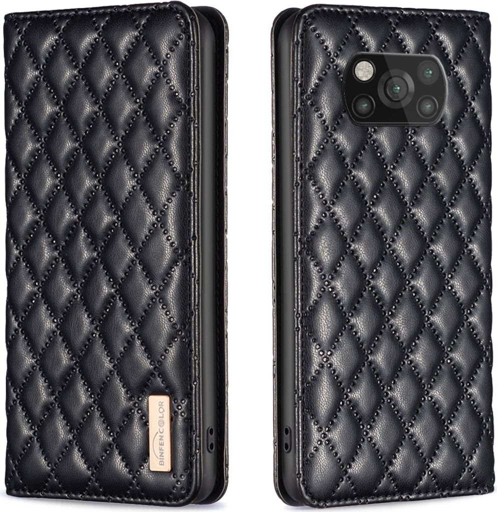 Xiaomi Poco X3 Hülle, Elegant Bookstyle Flip Leder Kartenfächer Schutzhülle mit Ständer für Xiaomi Poco X3 Pro / X3 NFC Schwarz