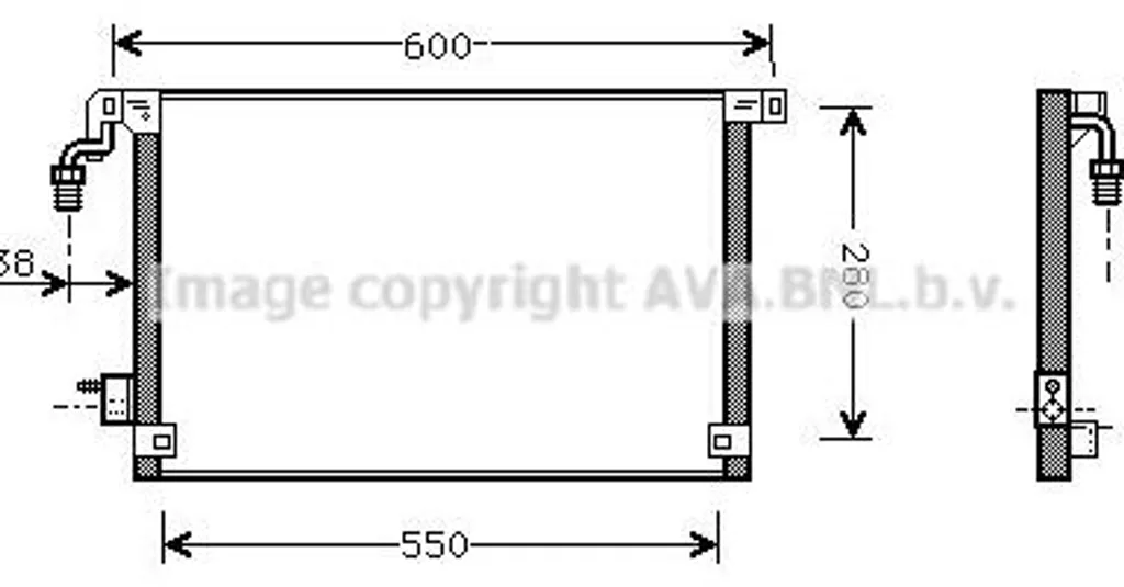 AVA CN5172 Condenseur de Climatisation OE 6455AG pour Saxo et 106