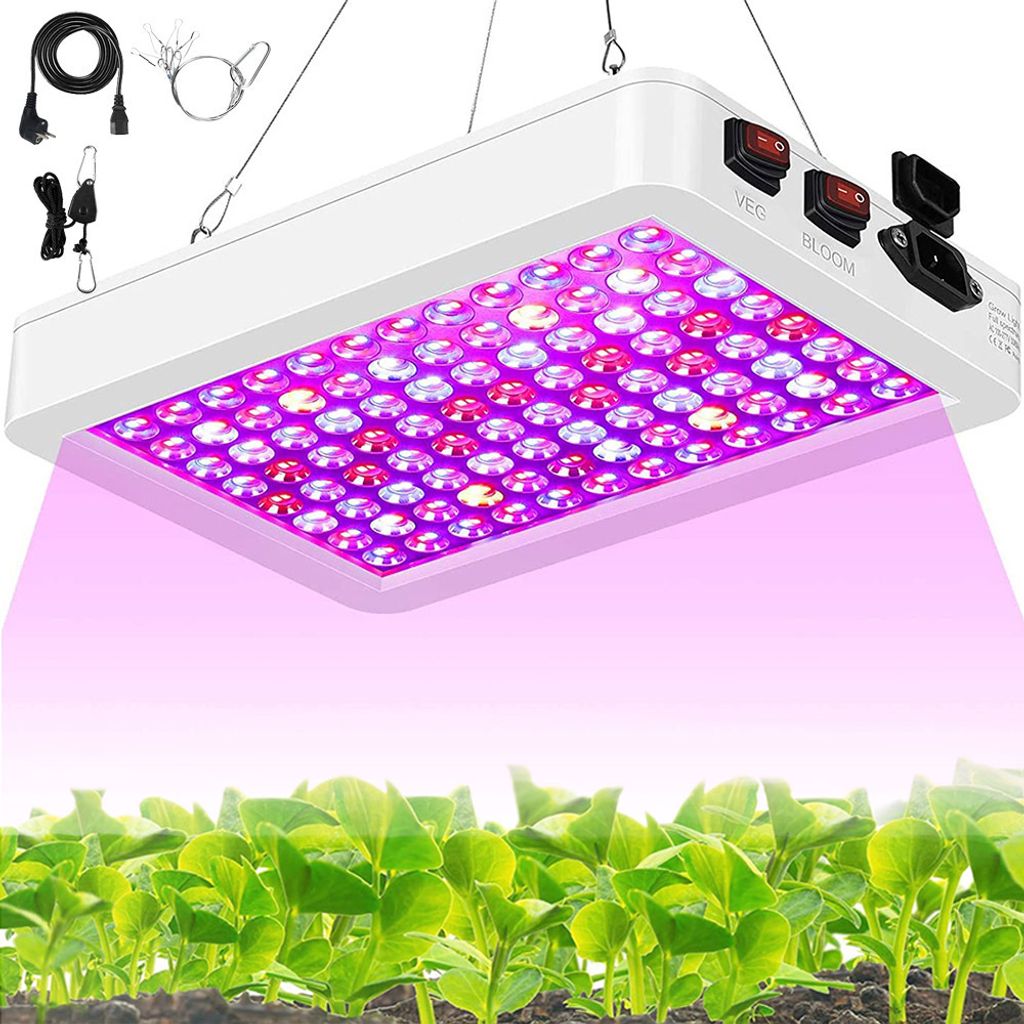 192 LED's, volspectrum plantlamp, rood en blauw Productafbeelding 