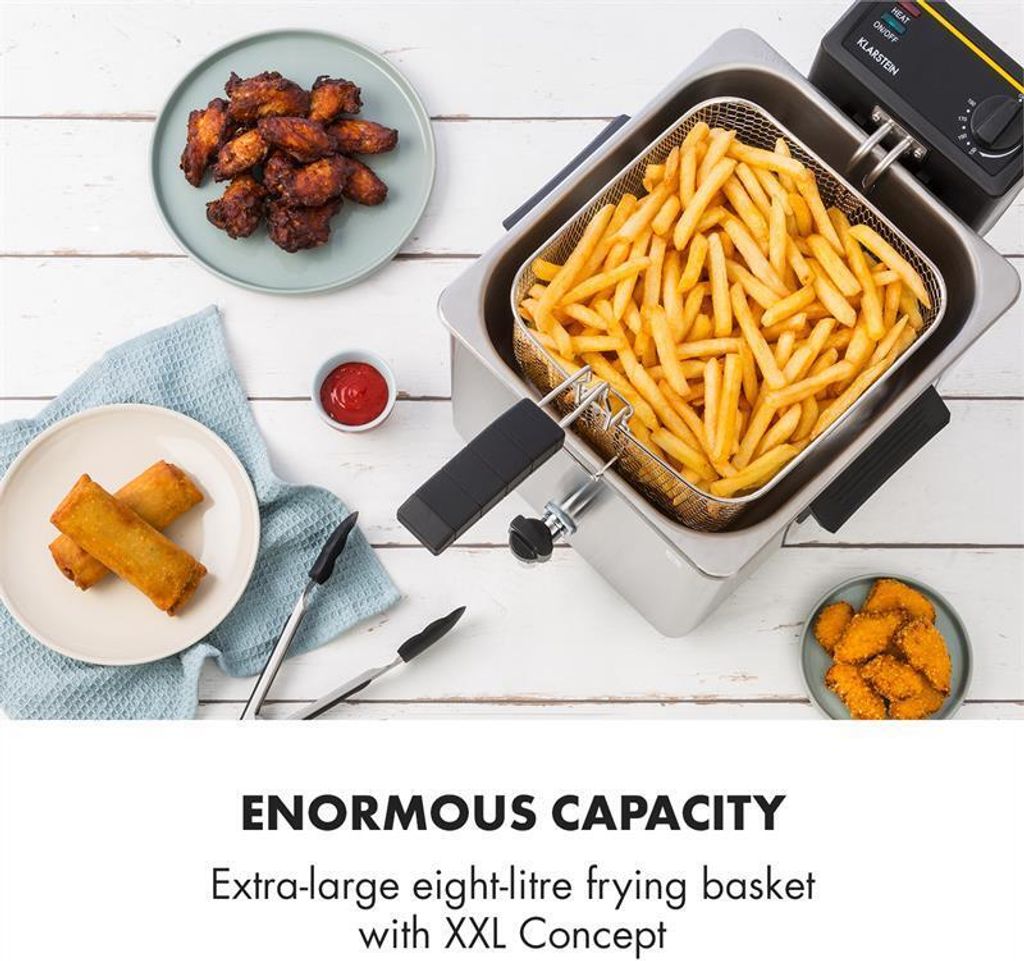 Klarstein Family Fry Fritteuse - 3000W, Garkorb nach XXL Produktbild 3