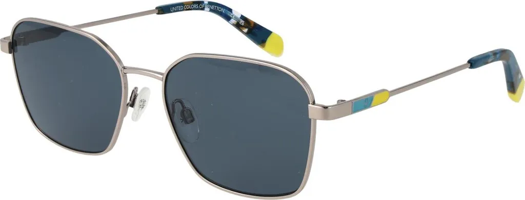 Lunettes de soleil de forme rectangulaire Benetton BE7040 Homme Grises