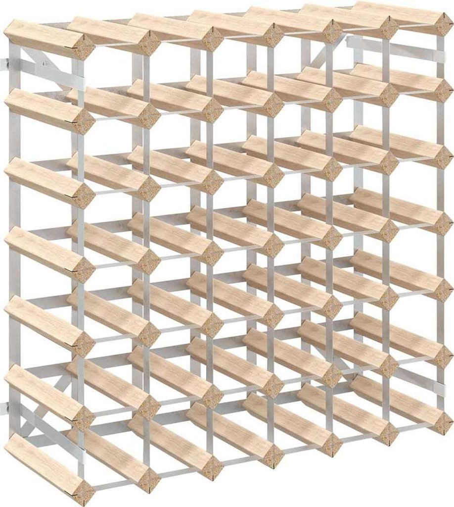 vidaXL Weinregal für 42 Flaschen Massivholz Kiefer