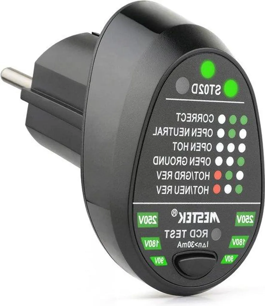 Vérificateur de circuit électrique professionnel pour prises de type UE