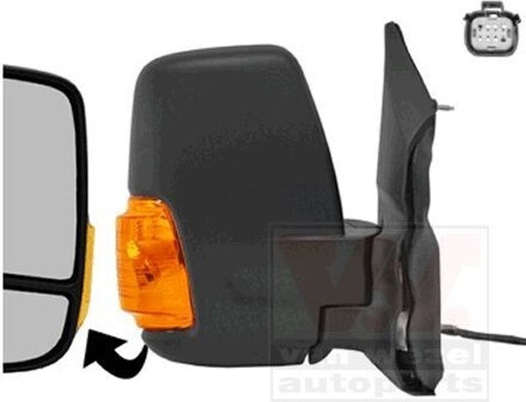 VAN WEZEL 1991804 Außenspiegel Seitenspiegel Rechts für FORD Transit Mk7 Kastenwagen (V363, FCD, FDD) Konvex