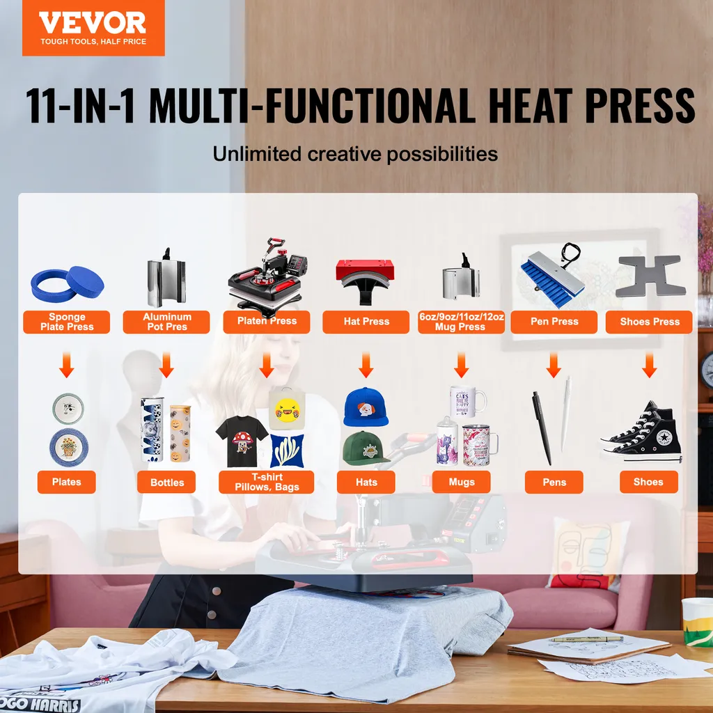Machine de transfert numérique multifonction pour sublimation 11-en-1 - 2