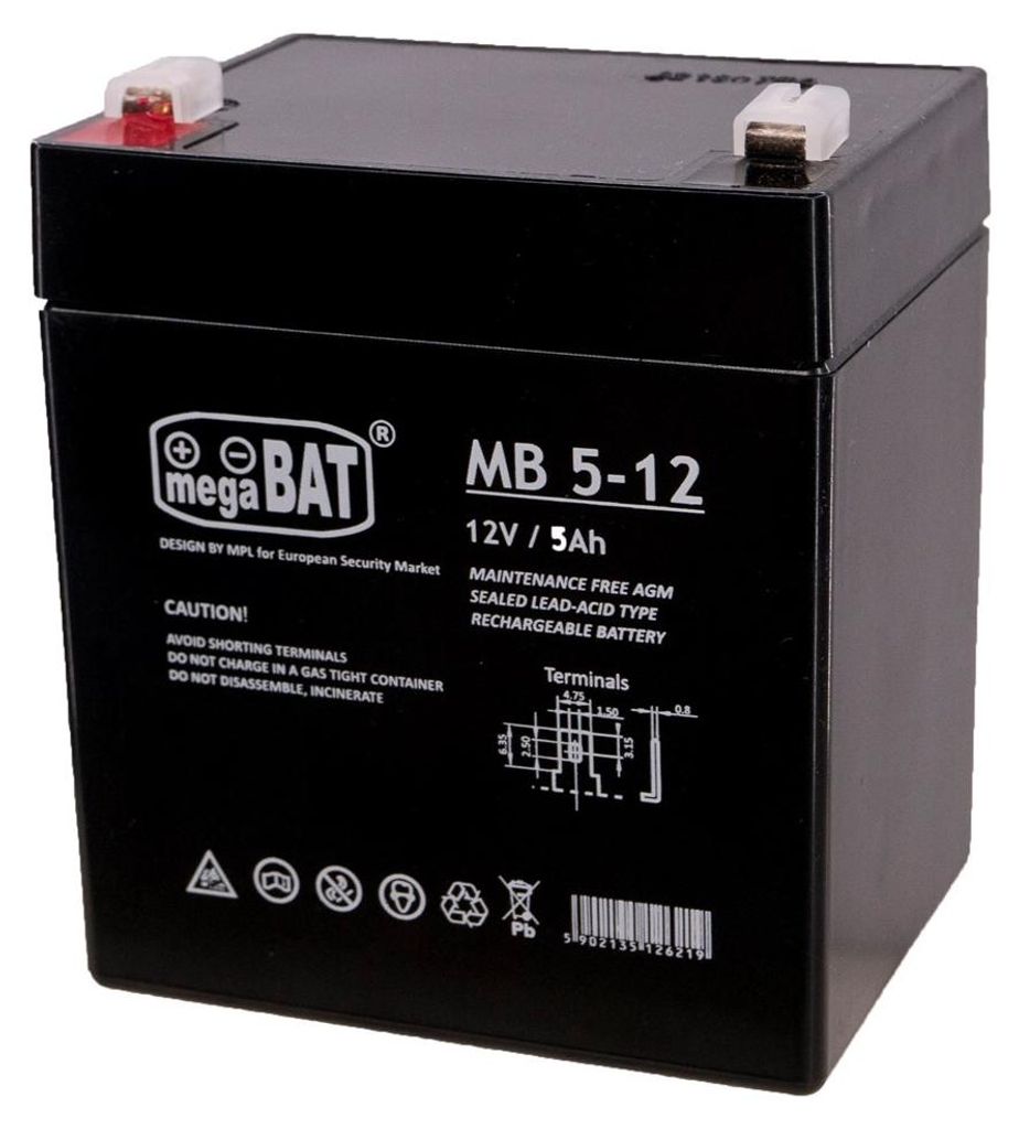 MPL megaBAT MB 5-12 Batterie d'onduleur Plomb scellé VRLA Image du produit 