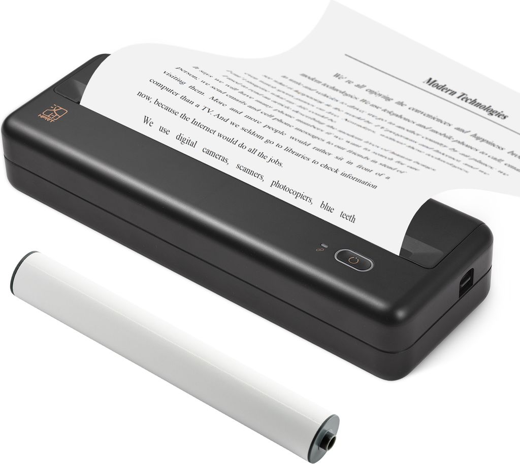 Tragbarer HPRT MT810 A4-Papierdrucker, Thermodruck, kabellose BT-Verbindung, kompatibel mit iOS und Android, Unterstuetzung fuer mobile Fotodrucker...