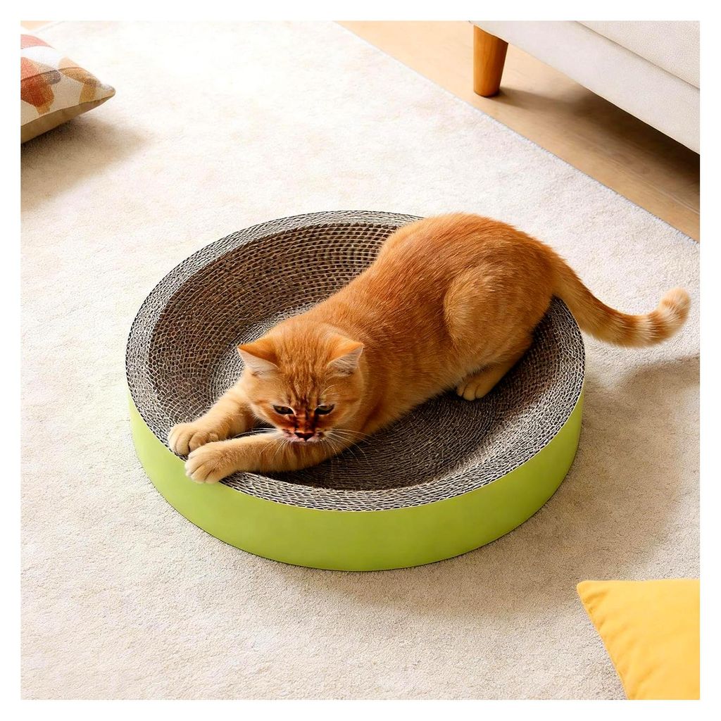 Rundes Katzenkratzbrett | Runde Kratztonne als Spielzeug für Kätzchen - Schüsselförmiges Kratzboard für Katzen | Zum Schutz der Möbel und zur...