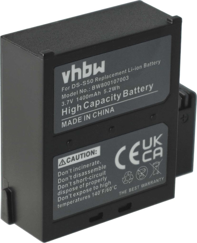 vhbw Akku kompatibel mit Veho MUVI K1, MUVI K2, VCC-006-K2S, VCC-006-K1, VCC-006-K2NPNG Videokamera Camcorder (1400 mAh, 3,7 V, Li-Ion)