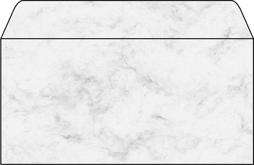SIGEL DP073 Briefumschläge, Marmor grau, DIN lang (110x220 mm), 90 g/m², 50 Umschläge