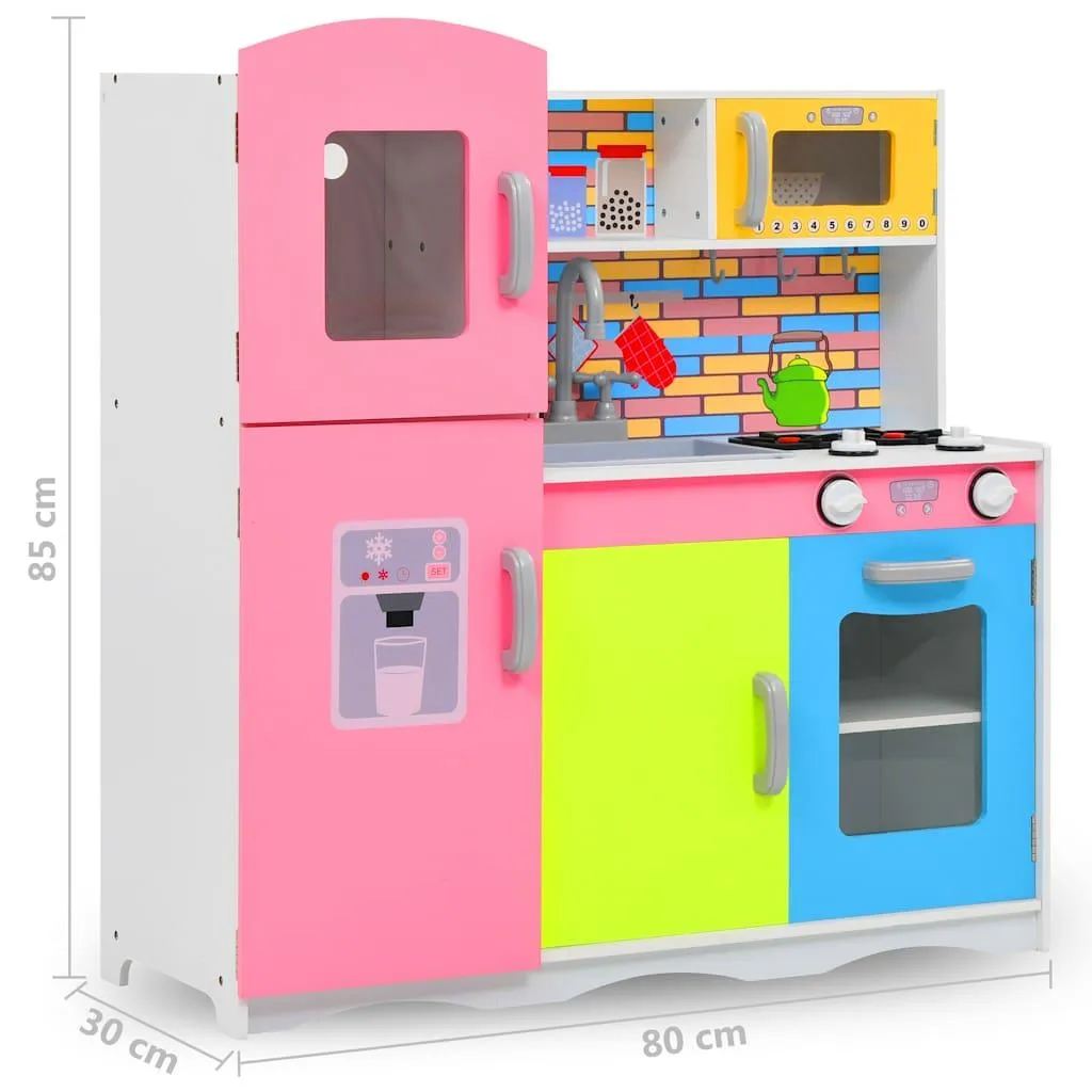 Cuisine de jeu robuste en MDF multicolore 80 cm pour petit chef - 7