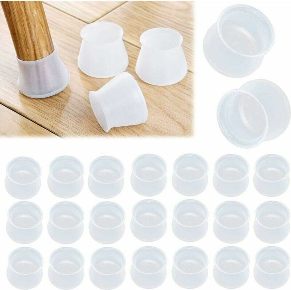 24 Stück Silikon-Stuhlbeinkappen, Silikon-Pads für Möbel, Tische, Abdeckung, kratzfest, Beinschutz für Stuhl, Tisch, Zuhause, Sofa, 28–45 mm ...