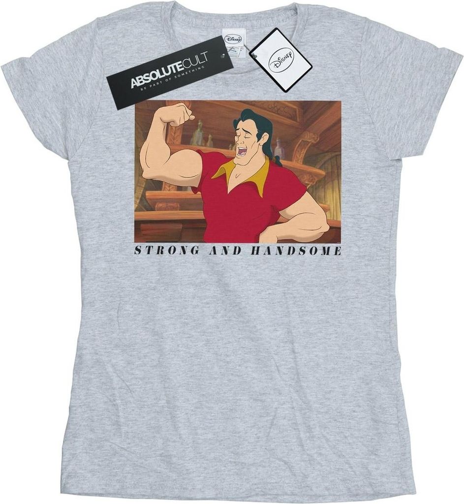 Disney - "Beauty And The Beast Handsome Brute" T-Shirt für Damen BI15427 (L) (Grau)