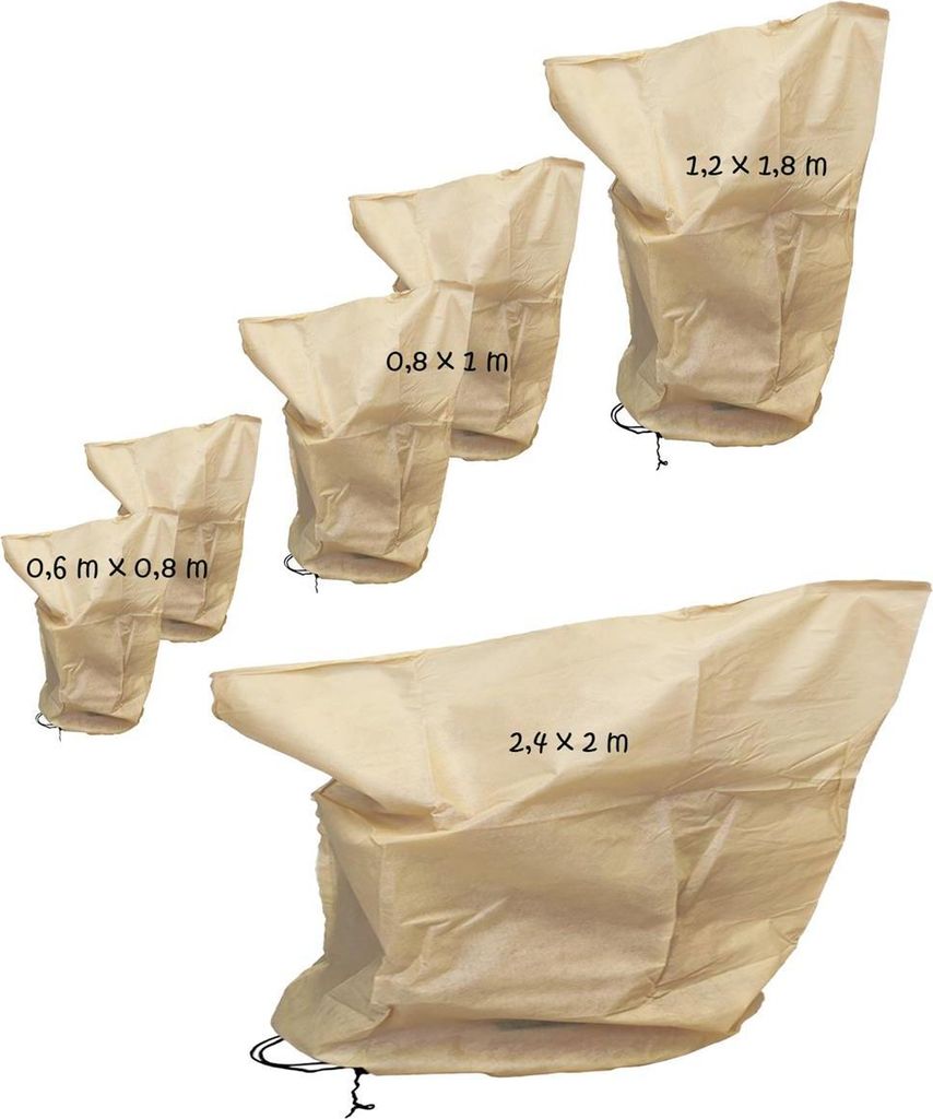 Kälteschutz Pflanzenhaube 6er Set beige - Optimaler Frostschutz für Kübelpflanzen & Garten