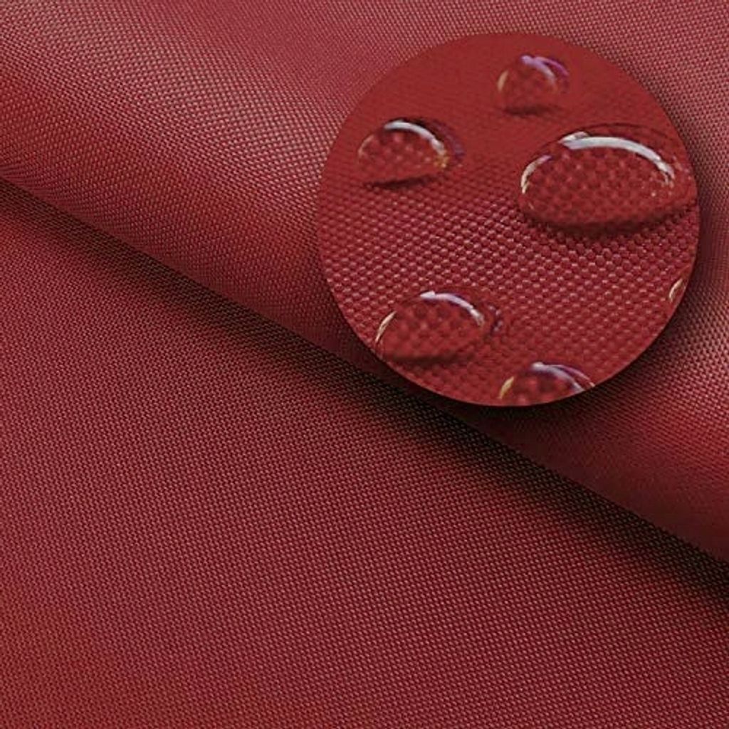 Oxford Stoff wasserdicht PVC-beschichtet - Bordeaux, 160 cm breit | Outdoor Meterware für Pavillons, Vorhänge, Abdeckungen, Balkon, Garten, wette...