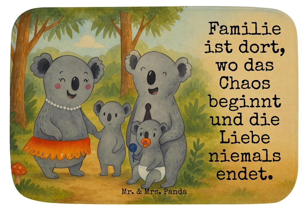 Mr. & Mrs. Panda fußmatte bad Koala Familie Design - Weiß - Geschenk, Koalas, Mama, Family, Muttertag, Kinder, Badteppich, Badvorleger, Badematte...