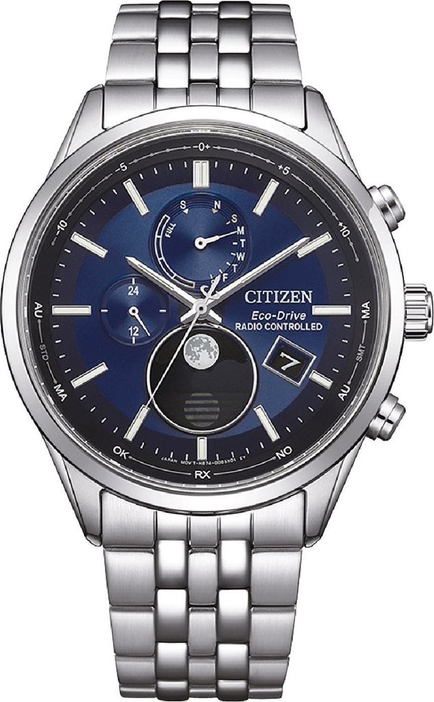 Citizen BY1030-50L Eco-Drive Herrenuhr Funk-Solar Mondphase Stahlband 1