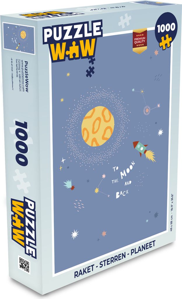 MuchoWow Puzzle 1000 Teile Rakete - Sterne - Kinderzimmer - Spielzeug - Alt und Jung - Spiele - Puzzeln