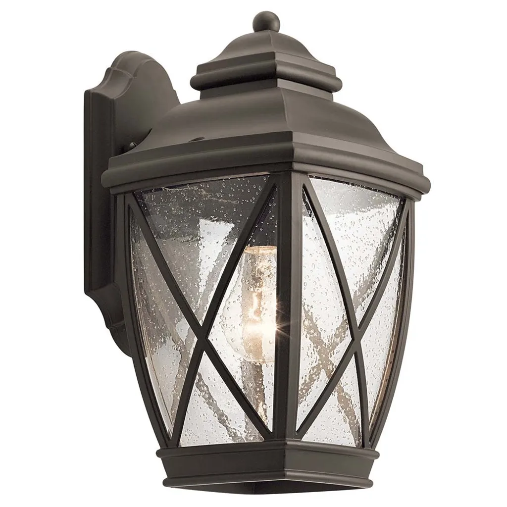 Lanterne murale extérieure Tangier Kichler en bronze antique style chic