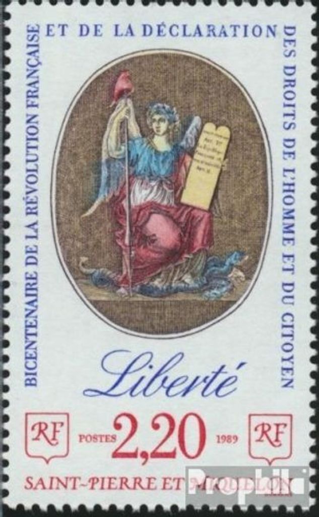 Briefmarken St. Pierre und Miquelon 1989 Mi 571 (kompl.Ausg.) postfrisch Französische Revolution