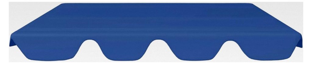 Ersatzdach für Hollywoodschaukel wasserdicht leicht zu reinigen 100 Polyester PVC Beschichtet Blau 188/168x145/110 cm
