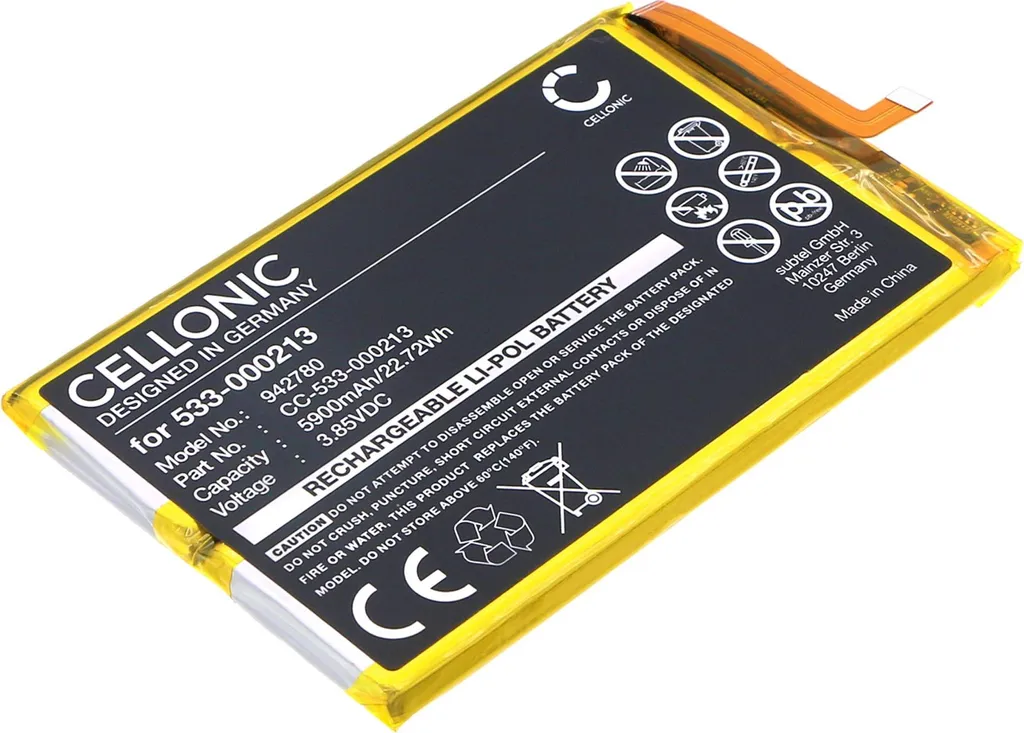 CELLONIC Batteria compatibile con Logitech G Cloud, 5900mAh 3.85V - Ricambio per consolle controller palmare