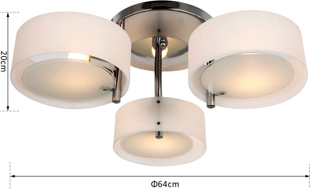 HOMCOM lampa sufitowa żyrandol lampa sufitowa 40W światło 3 Zdjęcie produktu 5