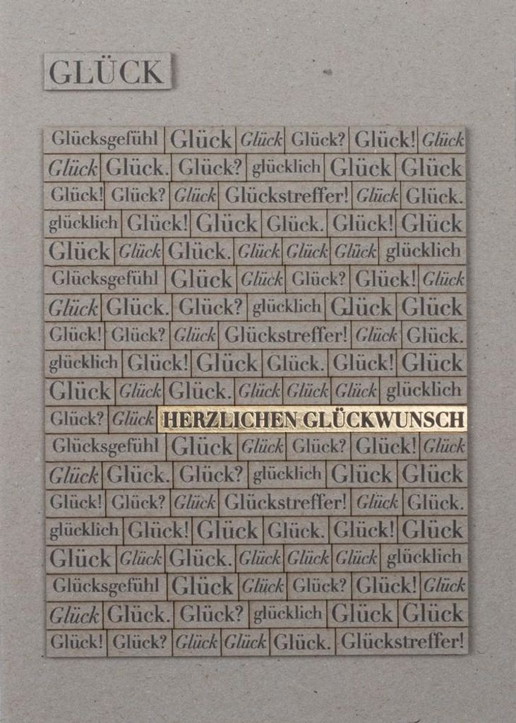 Räder Design Wörterkarte Glück