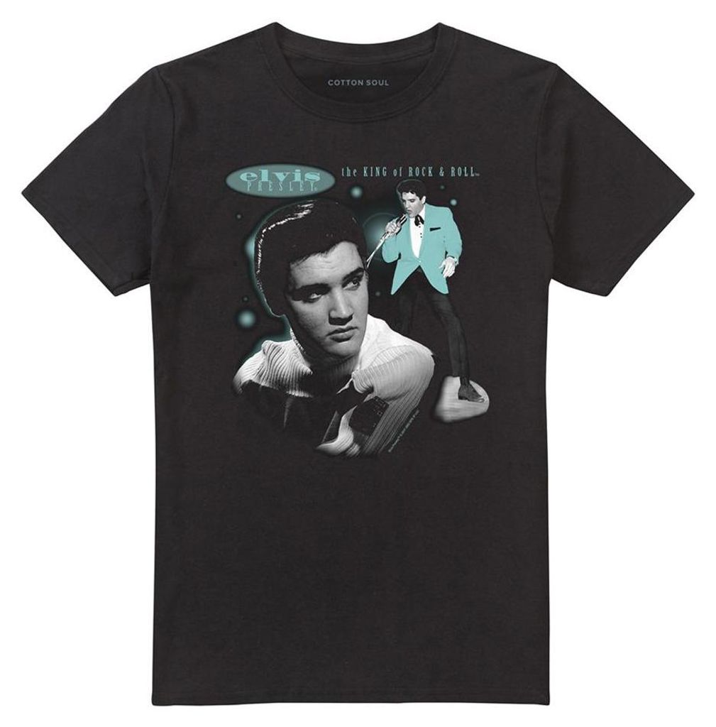 Elvis Presley - T-Shirt für Herren/Damen Uni TV33707 (5XL) (Schwarz)