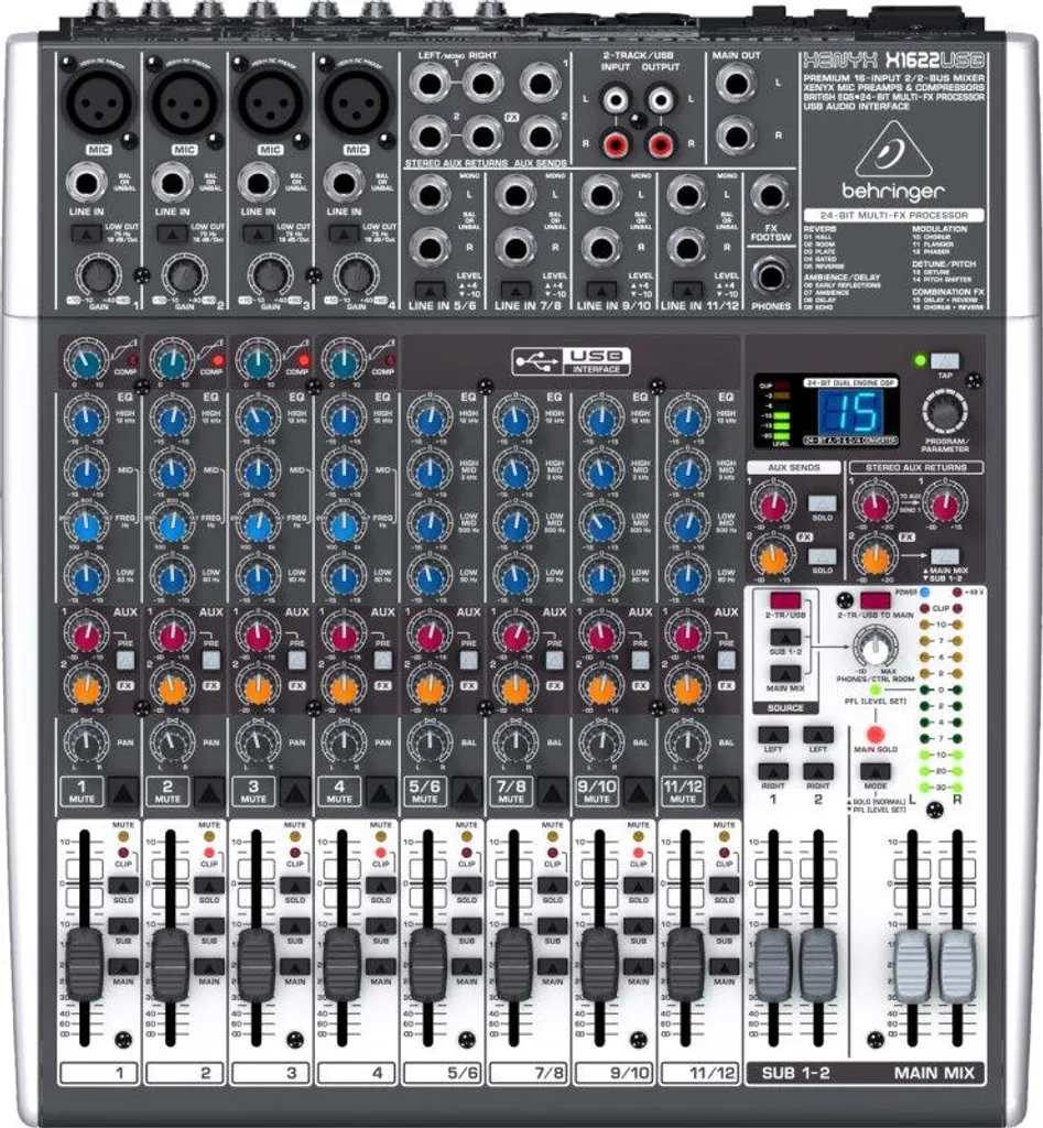 Table Behringer X1622USB : Enregistrez en USB sans bruits de fond gênants