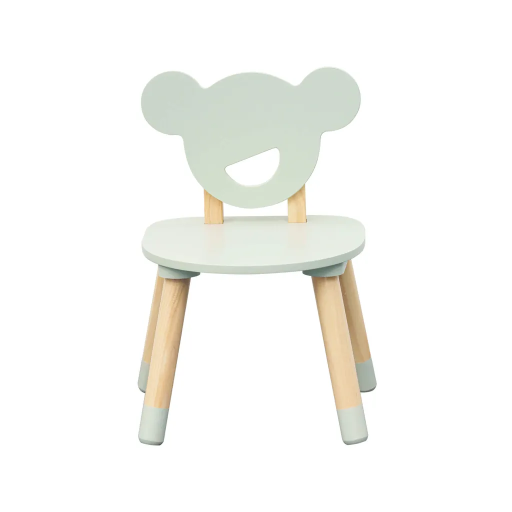 Rebecca Mobili Aniba Table et 2 Chaises Enfants MDF Pin Vert Aqua Brun